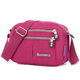 Nylon Shoulder Bag Colorful Handbag for Women Crossbody Daily Use