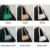 Heart Plush Shoulder Bag for Ladies