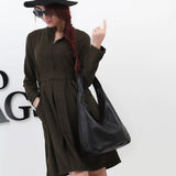 Women Shoulder Dumpling Bag Casual PU Leather Chain Crossbody Bag