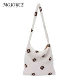Animal Pattern Plush Shoulder Handbag for Women
