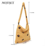 Animal Pattern Plush Shoulder Handbag for Women