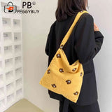 Animal Pattern Plush Shoulder Handbag