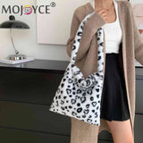 Animal Pattern Plush Shoulder Bag Handbag