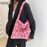Animal Pattern Plush Shoulder Bag Handbag