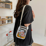 Women Small Clear Handbags Messenger Tote Waterproof Crossbody Handbags