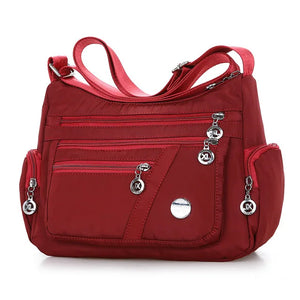 Waterproof Nylon Crossbody Bag Large Capacity Travel Purse