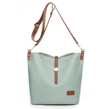 Women Shoulder Messenger Bag Waterproof Nylon Oxford PU Lightweight Package