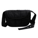 Quilted Sling Hand Bag Rhombus Pattern Flap Lightweight