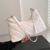 Women Shoulder Tote Bag Plush Armpit Bag Lightweight for Travel Shopping