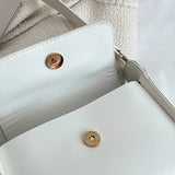 Women Shoulder Underam Bags PU Leather Small Square Flap Handbag Totes