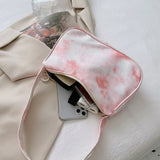 Women Tie Dye Underarm Bag Travel Handbag