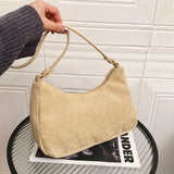Retro Flannel Stripe Shoulder Bag Small Purse