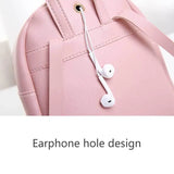 Women Small Backpack Letter Purse Mobile Phone Travel Bag