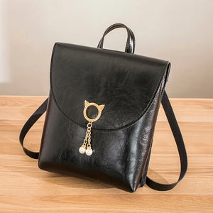 Women Small Backpack Letter Purse Mobile Phone Travel Bag Student School