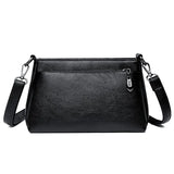 Red Leather Crossbody Bag Vintage Shoulder Handbag