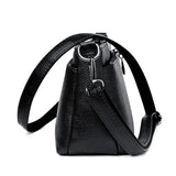 Red Leather Crossbody Bag Vintage Shoulder Handbag