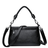 Red Leather Crossbody Bag Vintage Shoulder Handbag