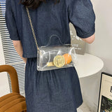 Transparent PVC Sling Bag Crossbody Summer Beach Purse