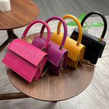 Crocodile Pattern Mini Square Bag All-match Shoulder Bag