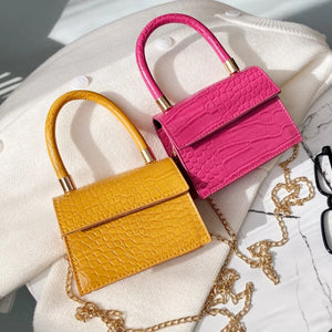 Crocodile Pattern Mini Square Bag All-match Shoulder Bag