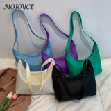 Women Small Nylon Shoulder Bags Female Pure Shopping Bag Lady Small Handbags