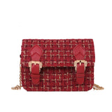 Woolen Small Shoulder Bag Crossbody Chain Handbag