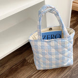 Plaid Shoulder Messenger Bag Vintage Ladies Purse Handbag Large Capacity Tote