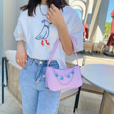 Women Small Shoulder Bag Vintage Butterfly Chain Zip