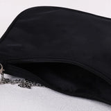 Women Small Shoulder Underarm Bag PU Leather Nylon Vintage Butterfly Ch