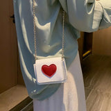 Women Small Square Shoulder Bag PU Leather Ladies Love Mini Messenger Bags