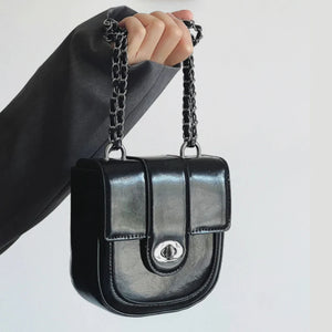 Small Tote PU Leather Bag Flap Shoulder Ladies Handbag Crossbody