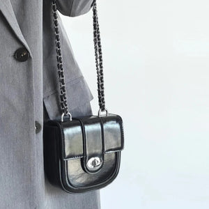 Small Tote PU Leather Bag Flap Shoulder Ladies Handbag Crossbody