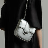 Small Tote PU Leather Bag Flap Shoulder Ladies Handbag Crossbody