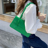 Retro Ladies Small Tote Shoulder Bag Solid PU Leather Female Underarm Bags