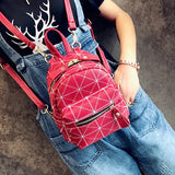 Women PU Leather Daypack Backpacks for Teenage Girls