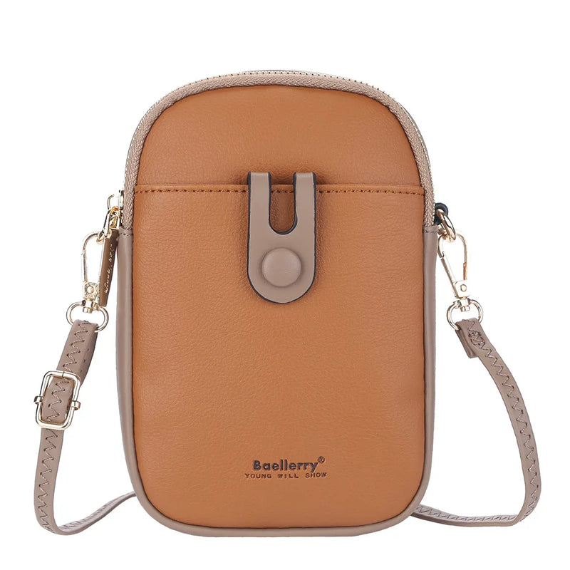 Soft Leather Shoulder Bag Multifunction Crossbody Purse