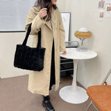 Soft Plush Shoulder Bags Winter Furry Ladies Clutch Purse Handbag