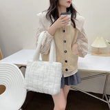 Soft Plush Shoulder Bags Winter Furry Ladies Clutch Purse Handbag