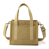 Solid Canvas Crossbody Bags Mini Square Handbags