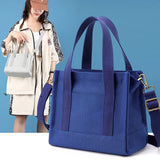 Solid Canvas Crossbody Bags Mini Square Handbags