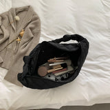 Women Solid Down Bag Space Padded Hobos Handbags Shoulder Bags Nylon
