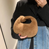 Winter Plush Mini Shoulder Bags for Women
