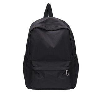 Solid Nylon Backpack Preppy Style School Bags Large Capacity Handbags Rucksack
