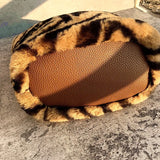 Plush Bucket Bag Faux Fur Shoulder Bag Large Capacity Fluffy Chain Bags