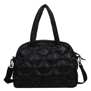 Women Space Cotton Shoulder Bags Winter Crossbody Large Capacity Down Bag