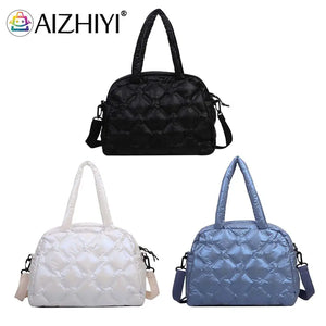 Women Space Cotton Shoulder Bags Winter Crossbody Large Capacity Down Bag