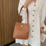 Women Straw Bag Large Capacity Beach Casual Shoulder Handbag Basket Storage