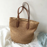 Women Straw Woven Bag Underarm Shoulder Bag Vintage Summer