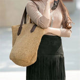 Women Straw Woven Bag Underarm Shoulder Bag Vintage Summer