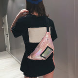 Women Outdoor Sports Zipper Messenger Bag Chest Bag